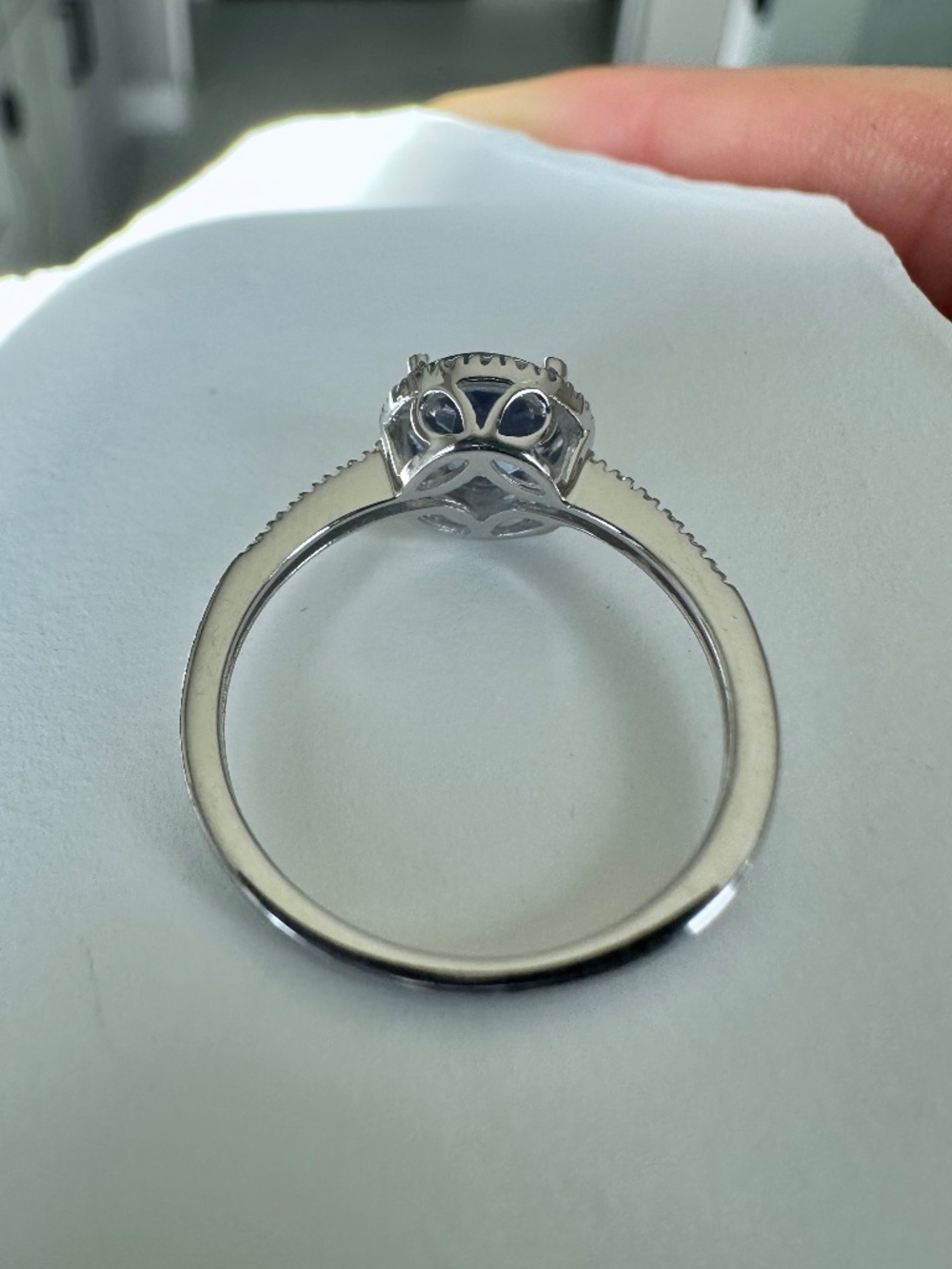 💍 RARE 1.5ct Unheated Tanzanite & Diamond Engagement Ring 14k ✨ Size 7 - Picture 6 of 11